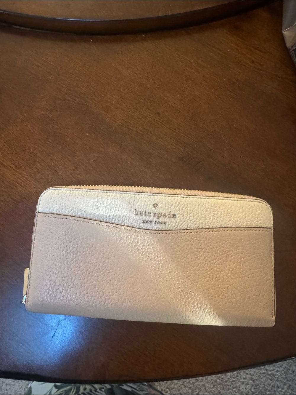 Kate Spade Leila Large Continental Wallet in "Light Sand